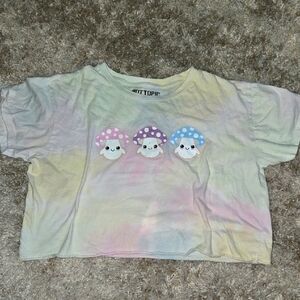 Juniors Hot Topic Tie-Dye Mushroom Graphic Tee